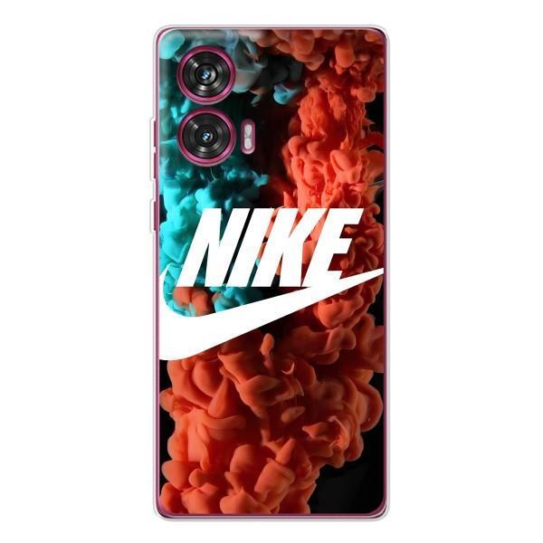 Чехол для Motorola Edge 50 Fusion - с принтом Найк (AlphaPrint) – Дымчатый найк