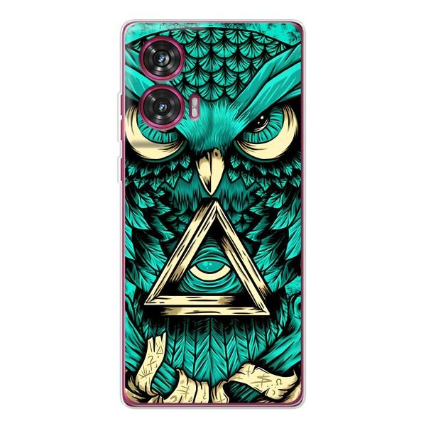 Чохол з пташками на Motorola Edge 50 Fusion (VPrint) – Сова з оком