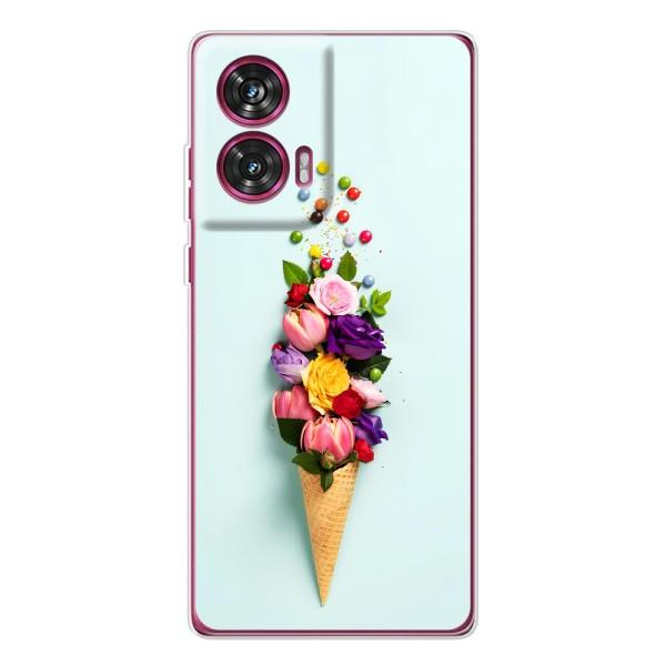 Чехлы с тематикой "ЦВЕТЫ" на Motorola Edge 50 Fusion – Цветок-мороженное