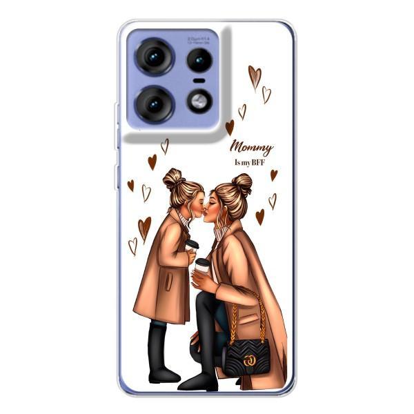Чехол с печатью для Motorola Edge 50 Pro - (Мама с ребенком) (AlphaPrint) – Дочка и мама