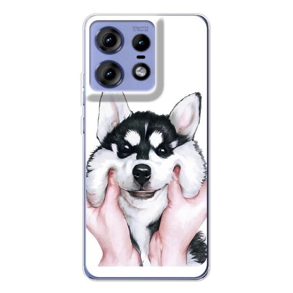 Чехлы с собаками для Motorola Edge 50 Pro (VPrint) – Довольный Хаски