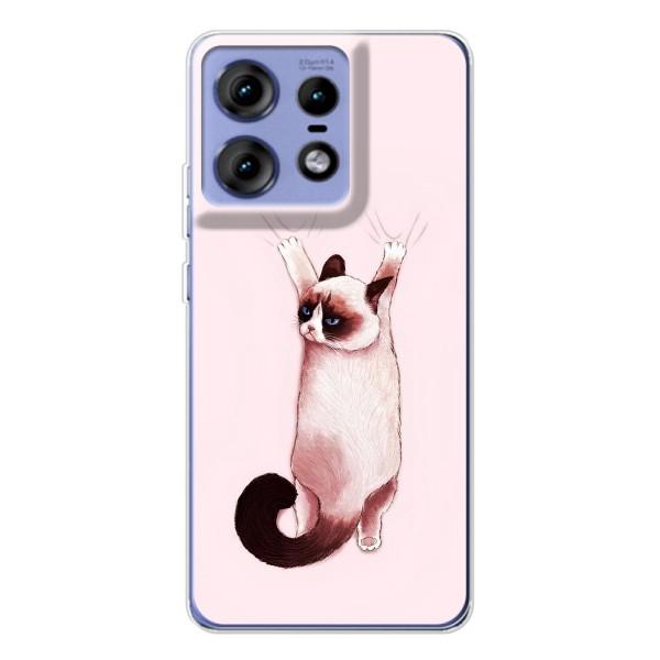 Чехол на Мото Ейдж 50 Про с Котами (VPrint) – Котик падает