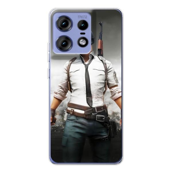 Чехол PUBG для Мото Ейдж 50 Про (AlphaPrint) – Пабг мен