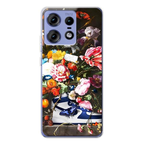 Чехол для Motorola Edge 50 Pro - с принтом Найк (AlphaPrint) – Стиль Найк