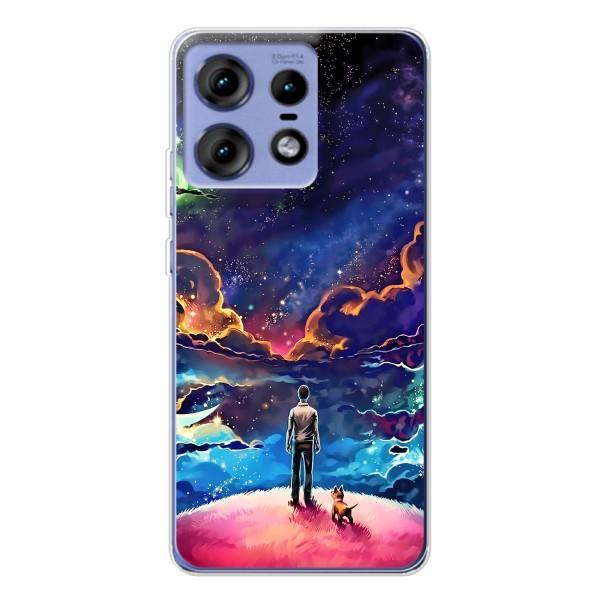 Космические Чехлы для Мото Ейдж 50 Про (VPrint) – Галактический вид