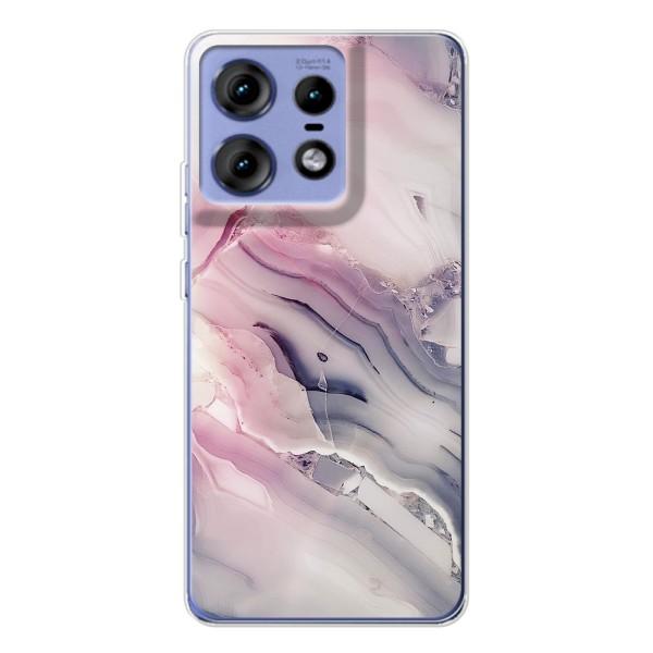 Мраморный чехол на Motorola Edge 50 Pro (VPrint) – Пурпурный Мрамор