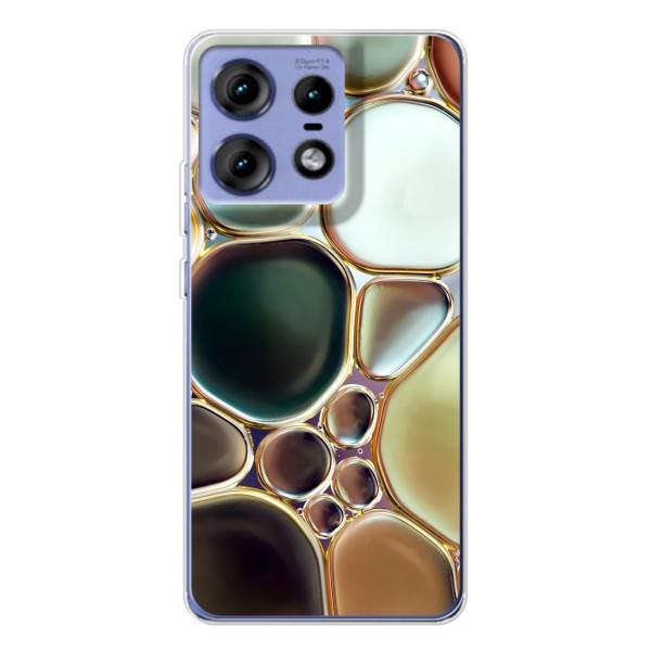 Мраморный чехол на Motorola Edge 50 Pro (VPrint) – Радужный Мрамор