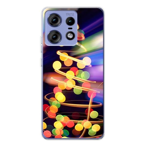 Новорічні Чохли для Моторола Едж 50 Про (VPrint) – Ялинка в огоньках