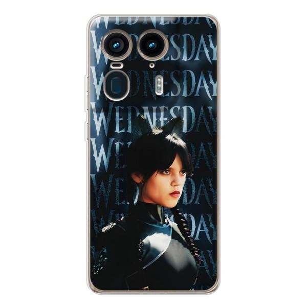 Чохли Венсдей на Motorola Edge 50 Ultra Уенсдей (AlphaPrint) – Венздей кішка