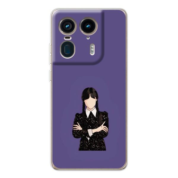 Чохли Венсдей на Motorola Edge 50 Ultra Уенсдей (AlphaPrint) – Венздей у чорному