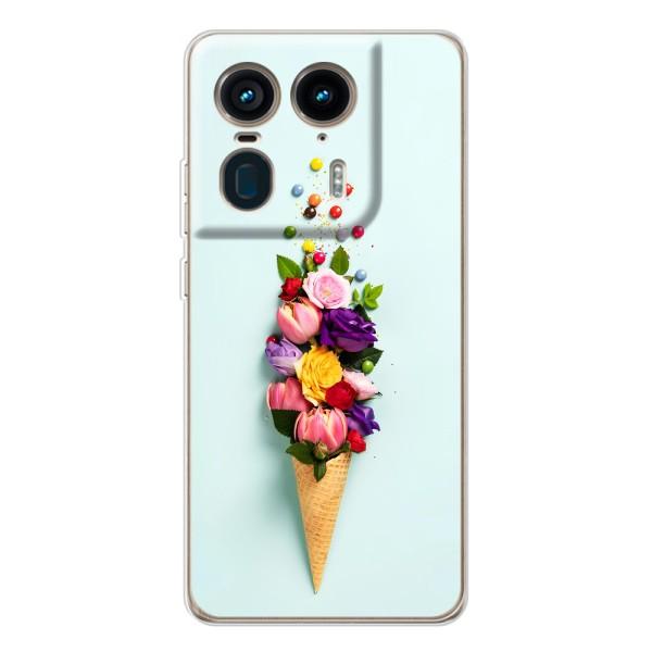 Чехлы с тематикой "ЦВЕТЫ" на Motorola Edge 50 Ultra – Цветок-мороженное