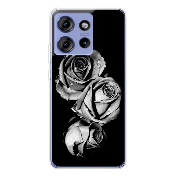 Чехол с картинкой (Стильные) для Эдж 50 - (AlphaPrint) – Черная роза