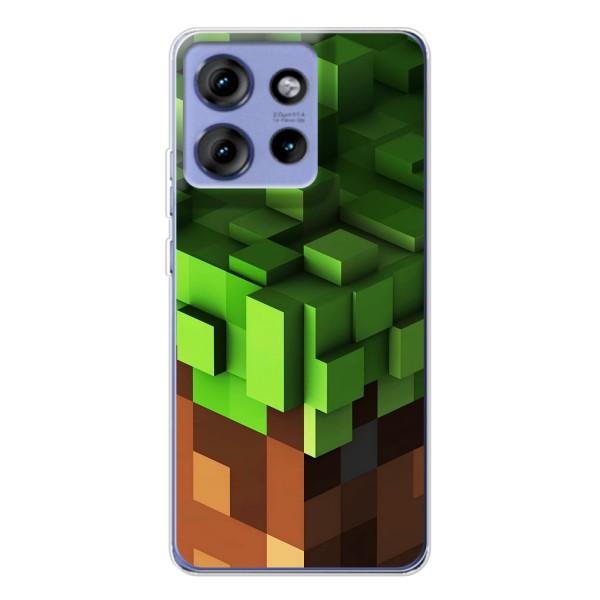 Чехол Майнкрафт на Motorola Edge 50 (AlphaPrint) Minecraft – текстура Майнкрафт