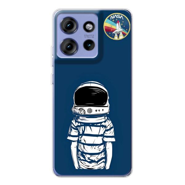 Чехол NASA для Motorola Edge 50 (AlphaPrint) – Мальчик в шлеме