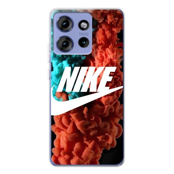 Чехол для Motorola Edge 50 - с принтом Найк (AlphaPrint) – Дымчатый найк