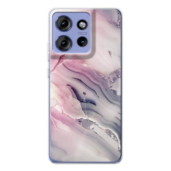 Мраморный чехол на Motorola Edge 50 (VPrint) – Пурпурный Мрамор