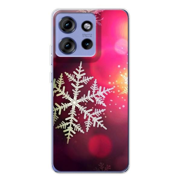 Новогодние Чехлы для Эдж 50 (VPrint) – Снежинка