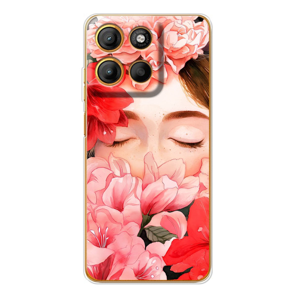 Чехлы (ART) Цветы на Motorola Edge 60 Fusion (VPrint) – Глаза в цветах