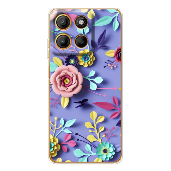 Чехлы с Цветами для Motorola Edge 60 Fusion (VPrint) – Цветочный дизайн