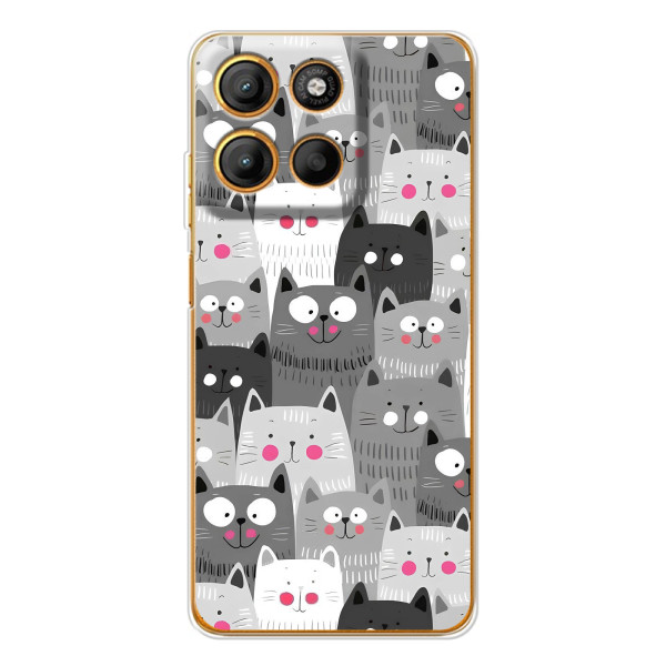 Чохли з Котиками для Motorola Edge 60 Fusion (VPrint) – Мальовані котики