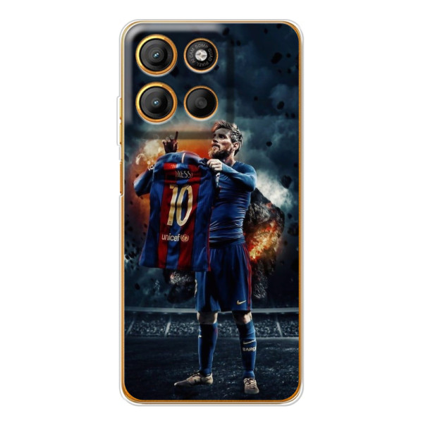 Чехол Месси футболист для Motorola Edge 60 Fusion – Месси с футболкой