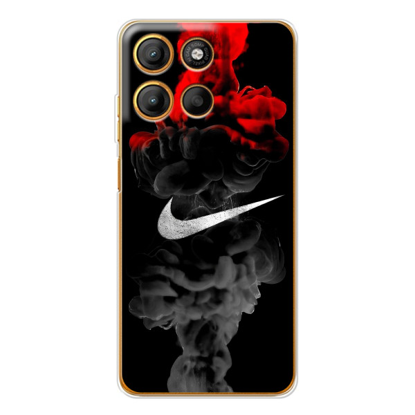 Чехол с логотипом Найк на Motorola Edge 60 Fusion – Найк на черном