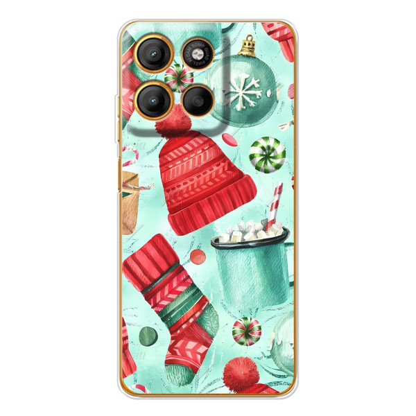 Новогодние Чехлы для Эдж 60 Фюжин (VPrint) – Одежда НГ