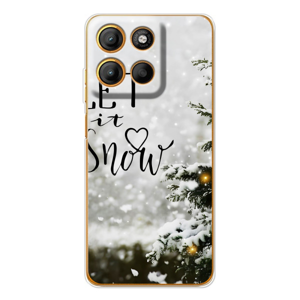 Новогодние, Праздничные Чехлы для Motorola Edge 60 Fusion - 2024 год – Let it snow