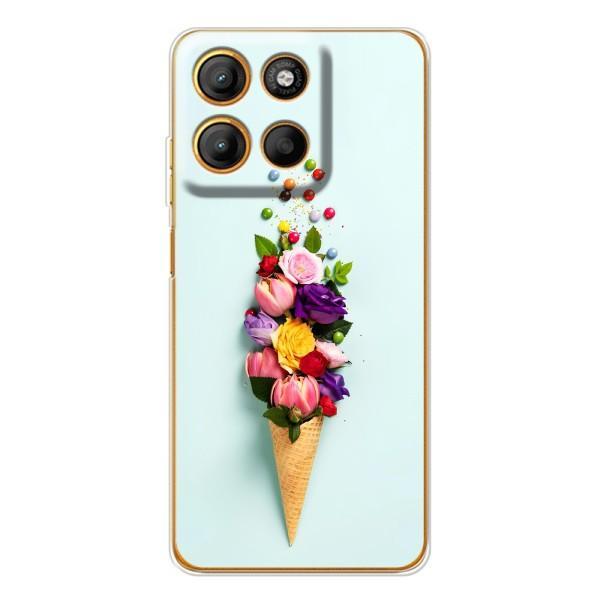 Чехлы с тематикой "ЦВЕТЫ" на Motorola Edge 60 Fusion – Цветок-мороженное