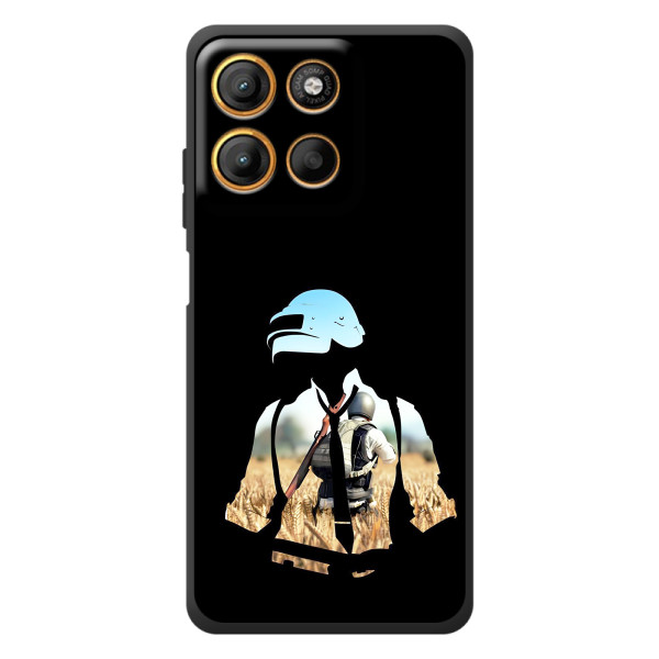 Силиконовый чехол с картинкой "Герой Pubg" на Motorola Edge 60 Neo – Пубг мен