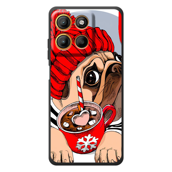 Бампер для Motorola Edge 60 Neo с картинкой "Песики" – Грустная собака