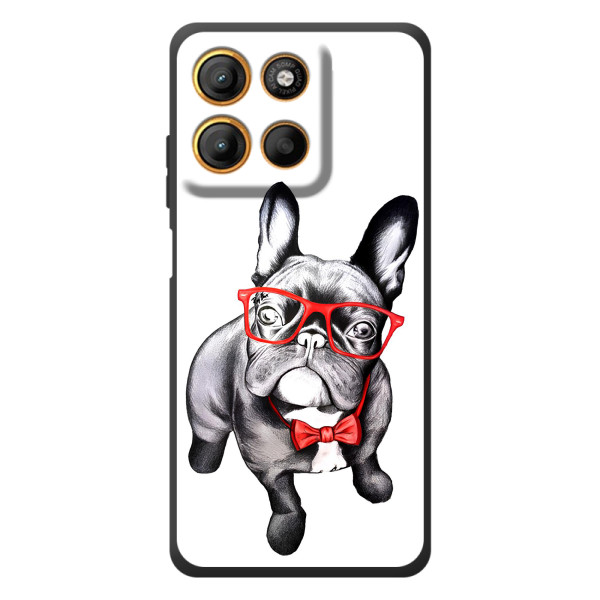 Бампер для Motorola Edge 60 Neo с картинкой "Песики" – В очках