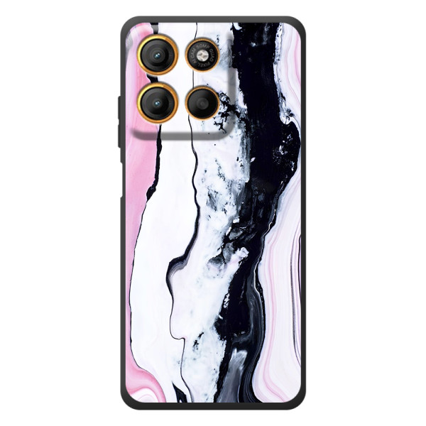 Чехлы с тематикой "Мрамор" на Моротора Эдж 60 Нио – Розовый мрамор