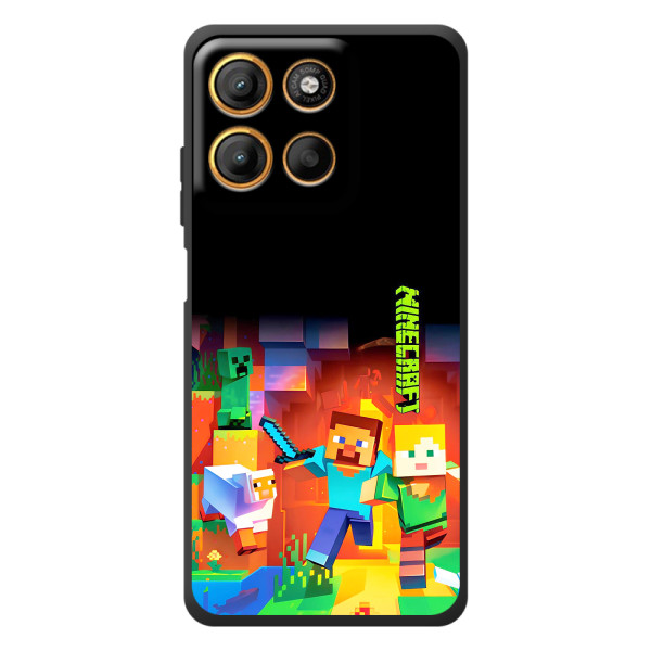Чехлы для Motorola Edge 60 Neo (Персонажи Майн Крафт) – Герой Майнкрафт