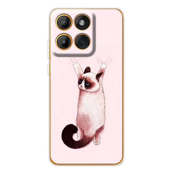 Чехол на Эдж 60 Про с Котами (VPrint) – Котик падает