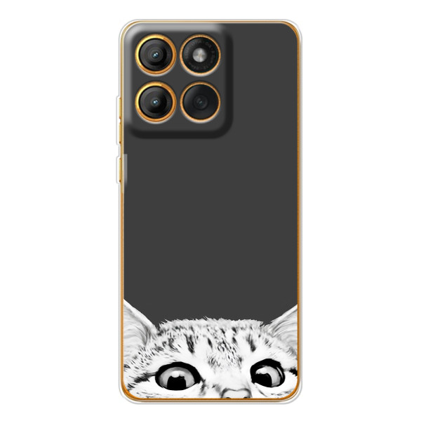 Чехол на Эдж 60 Про с Котами (VPrint) – Выглядывает кот