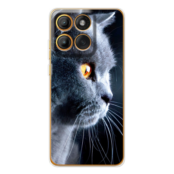 Чехлы с Котиками для Motorola Edge 60 (VPrint) – Серый Кот