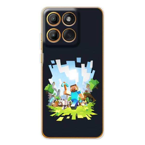 Чехол Майнкрафт на Motorola Edge 60 (AlphaPrint) Minecraft
