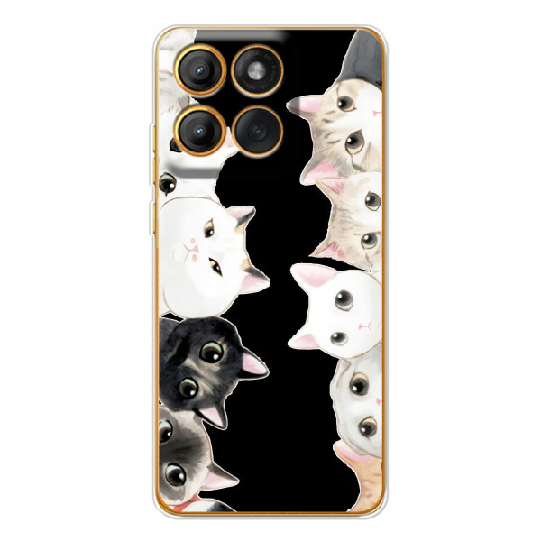 Чехол на Едж 60 с Котами (VPrint) – Взгляд котов
