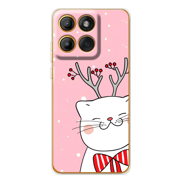 Новорічні Чохли для Едж 60 (VPrint) – Зимовий кіт