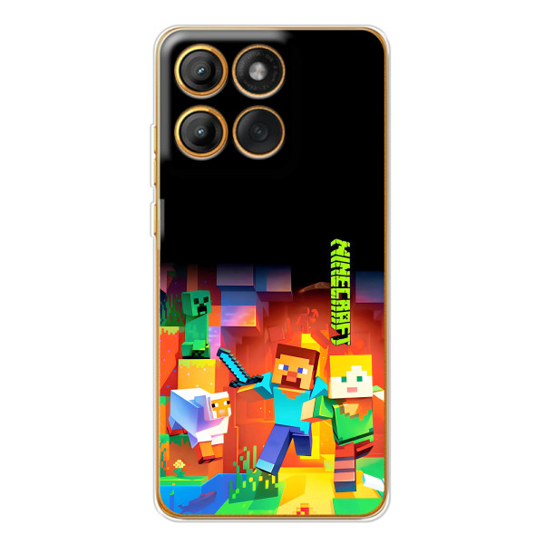 Чехлы для Motorola Edge 60 (Персонажи Майн Крафт) – Герой Майнкрафт