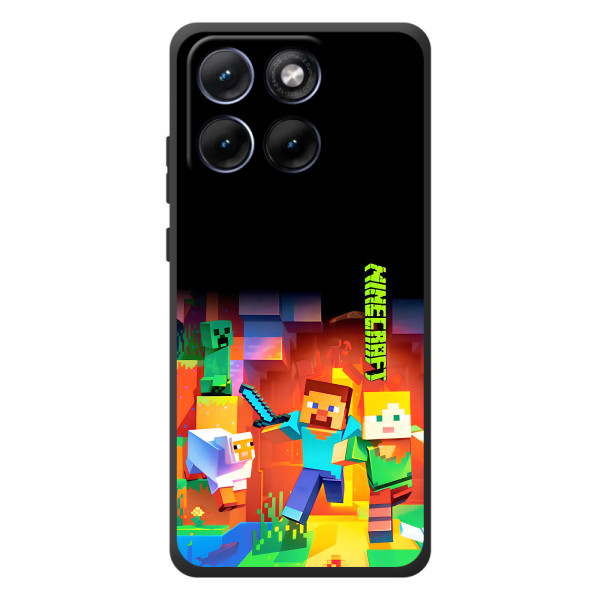 Чехлы для Motorola Edge 70 Fusion Plus (Персонажи Майн Крафт) – Герой Майнкрафт