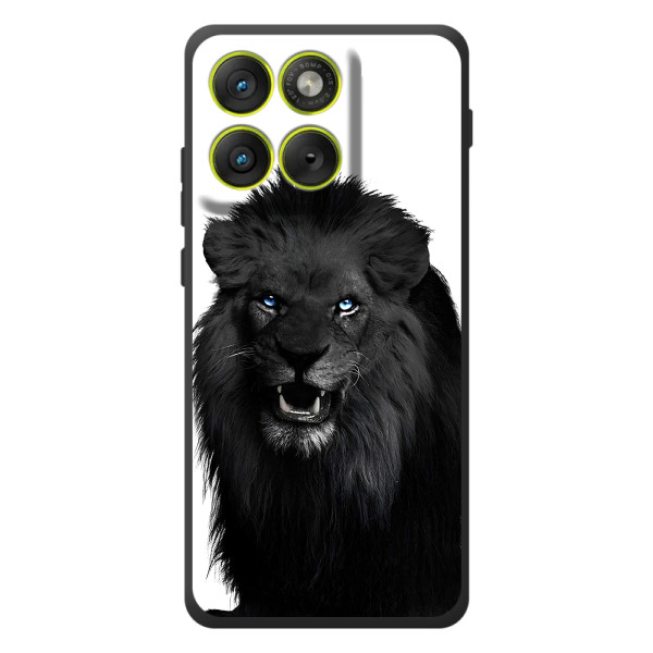 Чехлы с картинками животных Motorola Edge 70 – Черный ЛЕВ