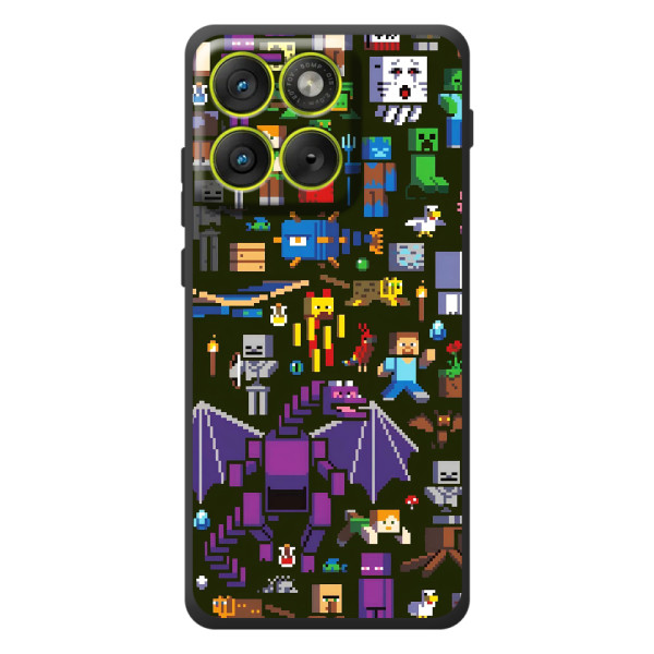 Чехол Майнкрафт на Motorola Edge 70 (AlphaPrint) Minecraft