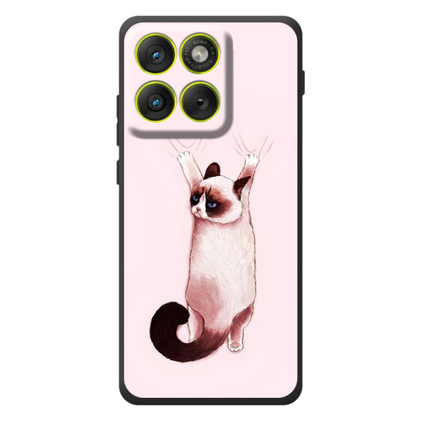 Чохол на Motorola Эд $\overline{ж}70 з Котиками (VPrint) – Котик падає