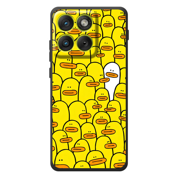 Чохол з принтом для Motorola Эд $\overline{ж}70 - (Прикольні) (AlphaPrint) – Біла уточка