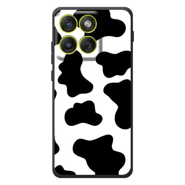 Чохол з принтом корови на Motorola Эд $\overline{ж}70 – Чорний принт