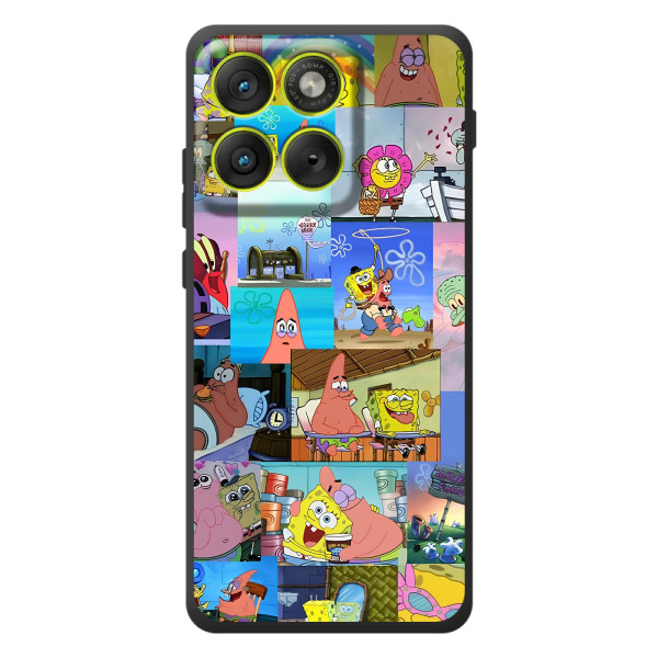 Силиконовый чехол Спанч Боб на Мо Motorola Edge 70 – Комиксы Спанч Боб