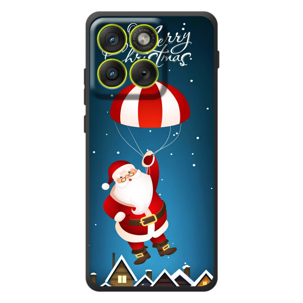 Чехол с зимним принтом для Мо Motorola Edge 70 – Дед Мороз