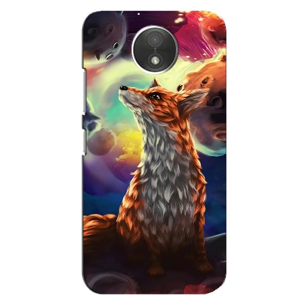 Чехлы с картинкой Лисички для Motorola Moto C (XT1750) (VPrint) – Лисица в космосе